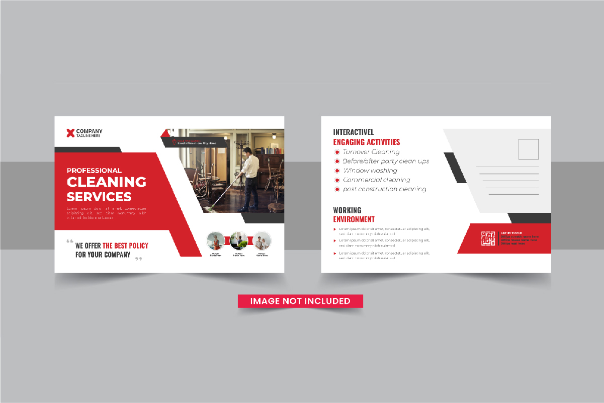 Cleaning service postcard or Cleaning service eddm postcard template design