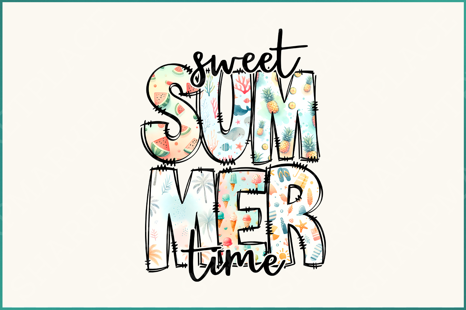 Sweet Summer Time PNG, Retro Trendy Designs, Women's Summer Sublimation File, Digital Download