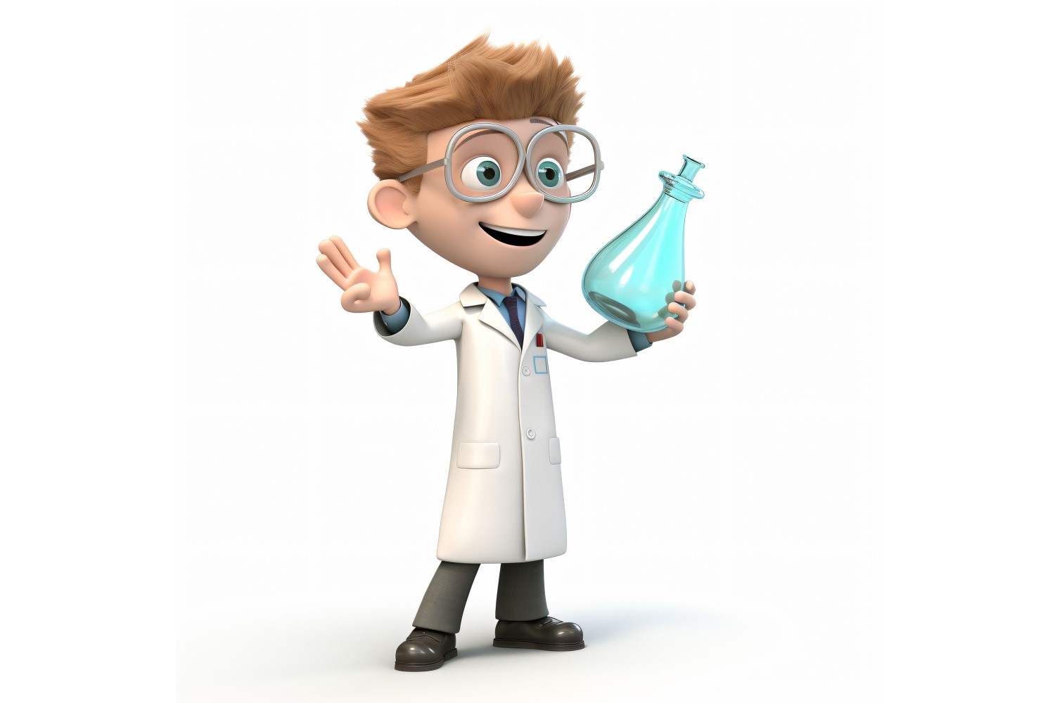 3D Character Child Boy Scientist with relevant environment 2