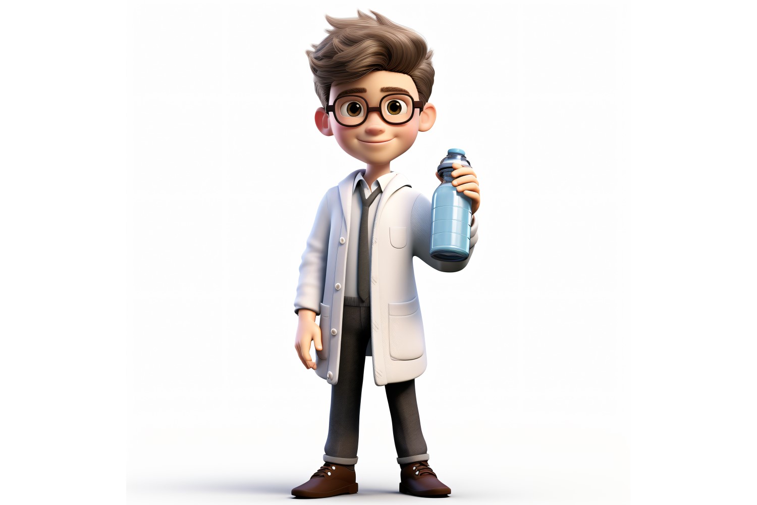 3D Character Child Boy Scientist with relevant environment 5