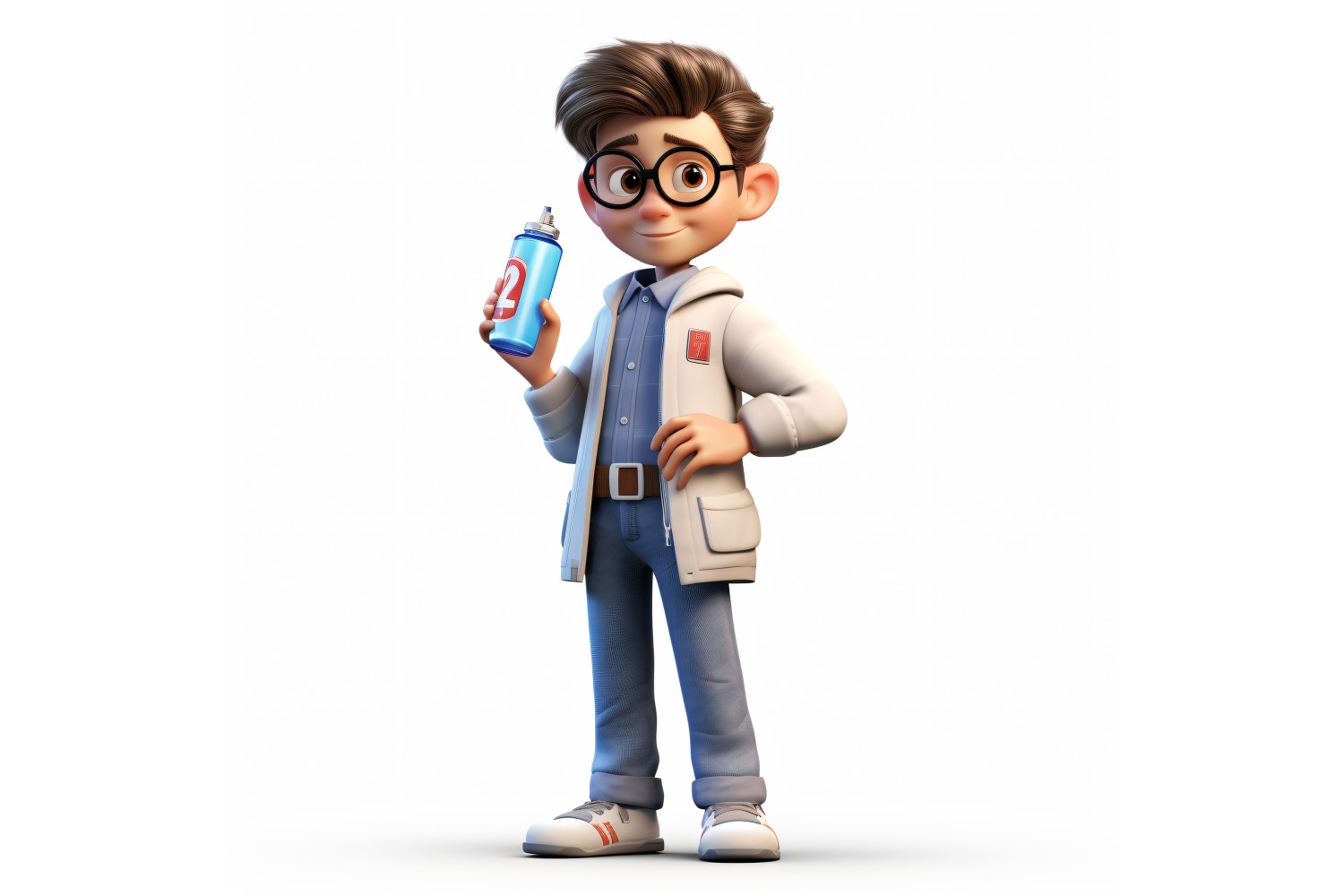3D Character Child Boy Scientist with relevant environment 6