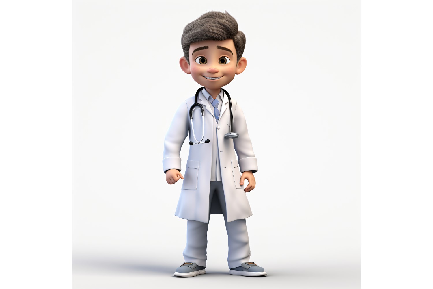 3D Character Child Boy Doctor with relevant environment 1