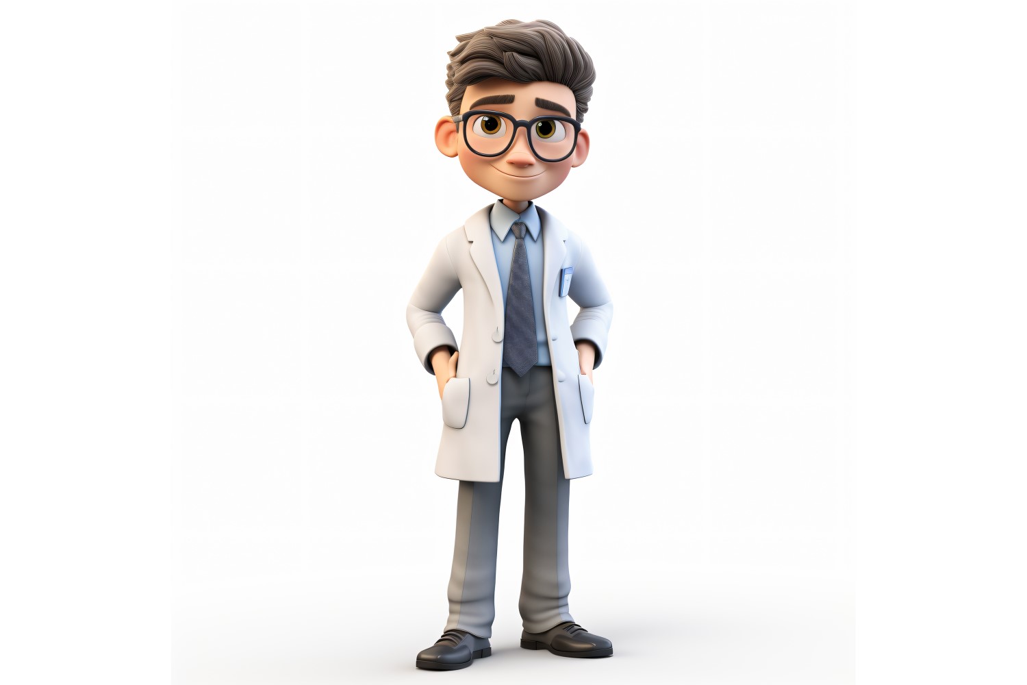 3D Character Child Boy Doctor with relevant environment 2
