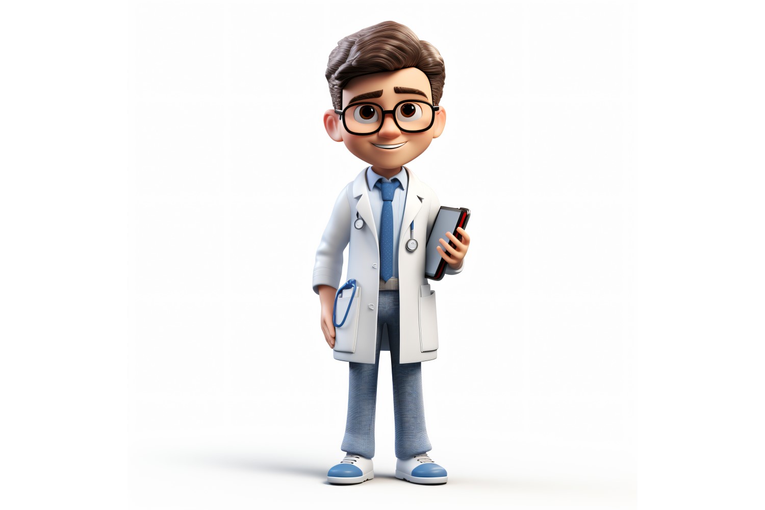 3D Character Child Boy Doctor with relevant environment 4