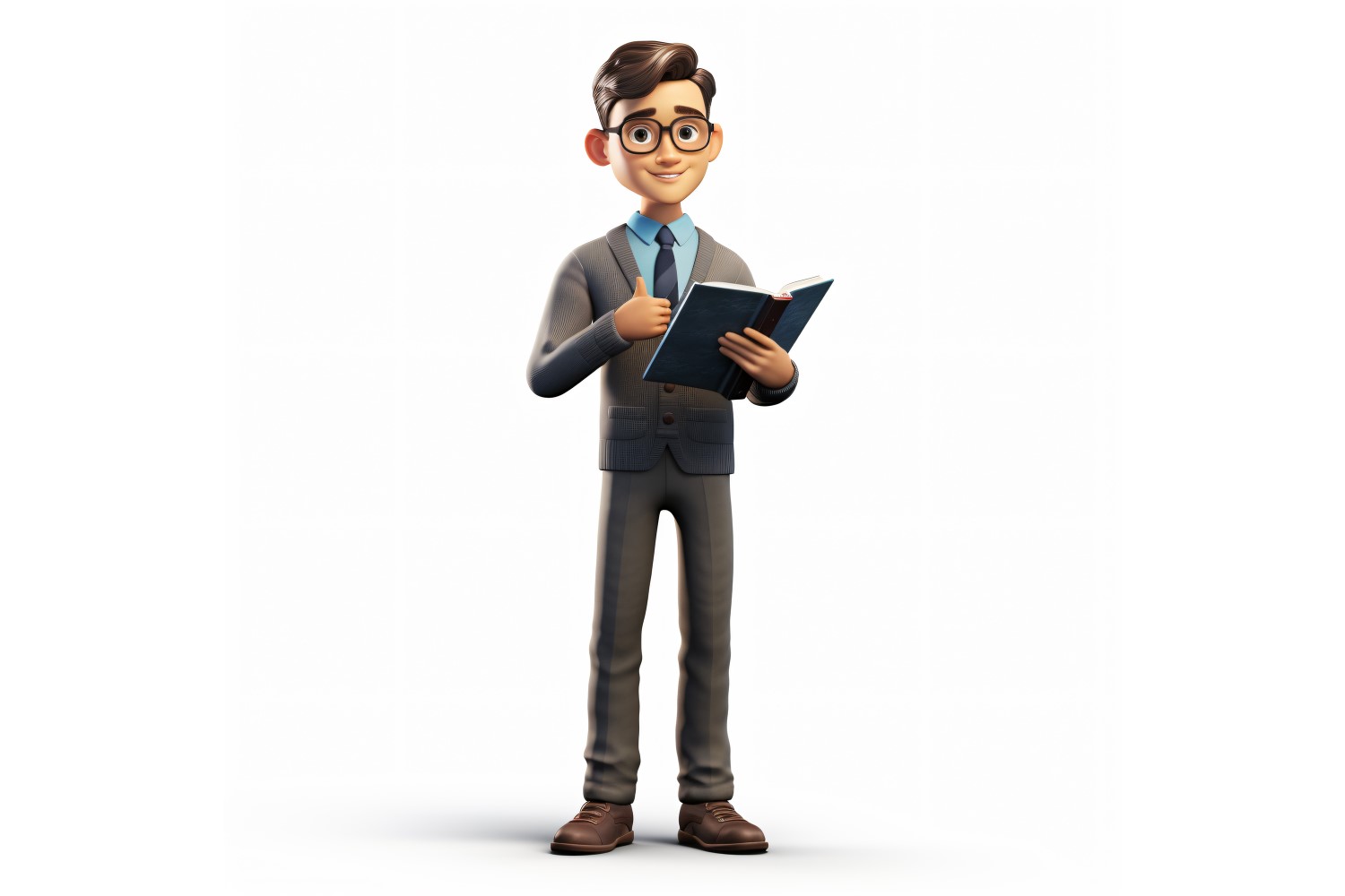 3D Character Child Boy Teacher with relevant environment 3