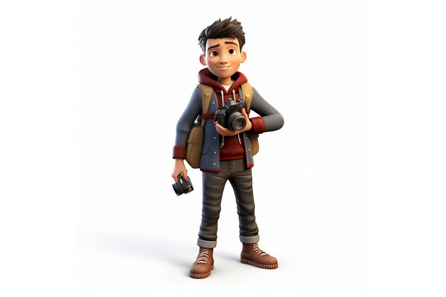 3D Character Boy Photographer with relevant environment 1