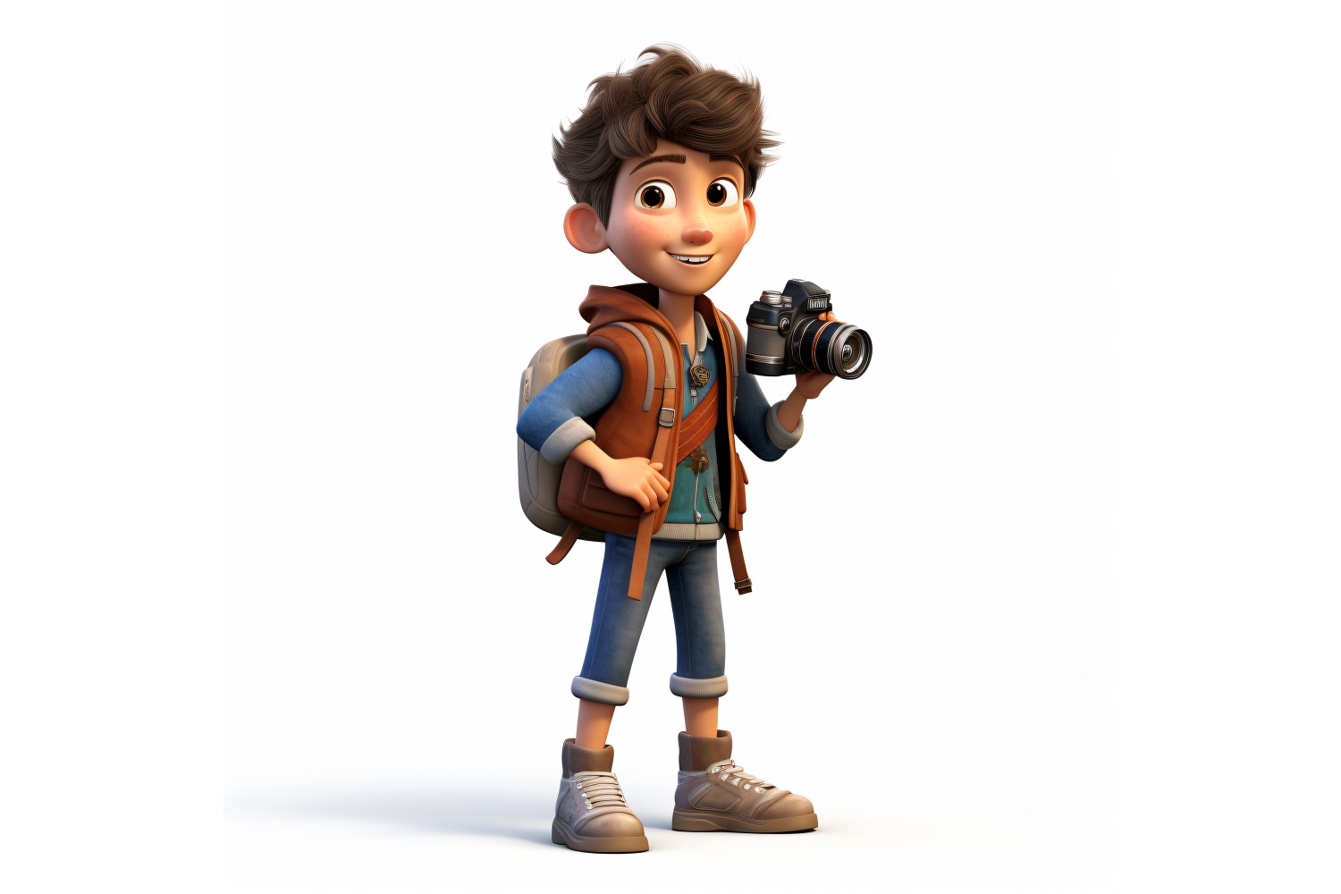 3D Character Boy Photographer with relevant environment 2