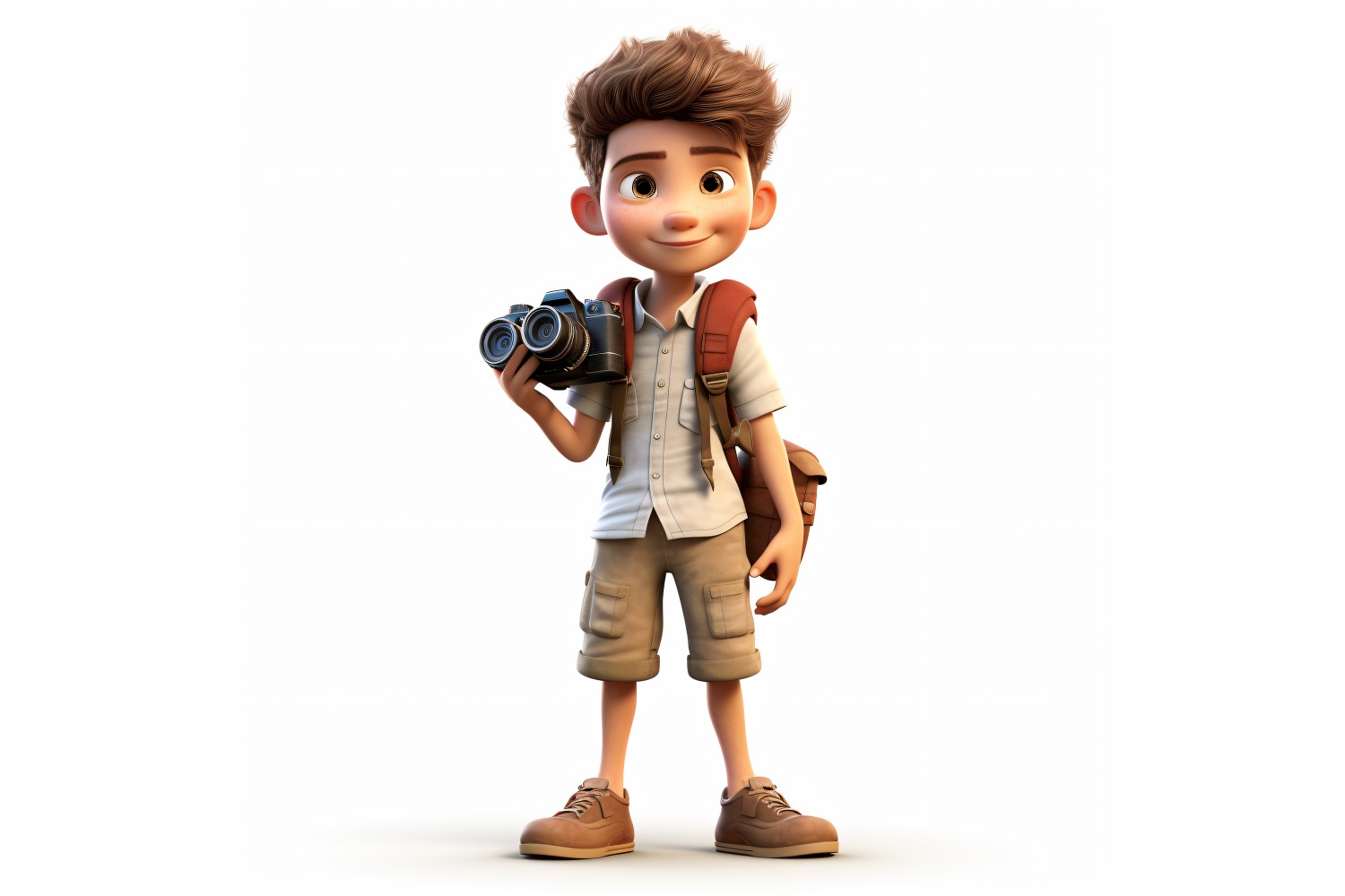 3D Character Boy Photographer with relevant environment 3