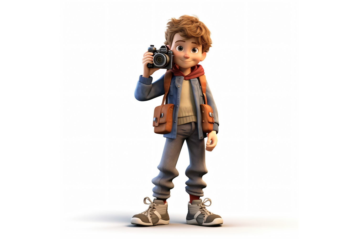 3D Character Boy Photographer with relevant environment 4