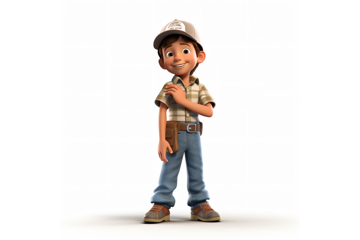 D Character Child Boy Engineer with relevant environment 1