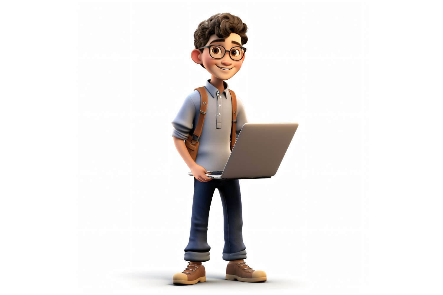 3D Character Boy Software Developer relevant environment 3