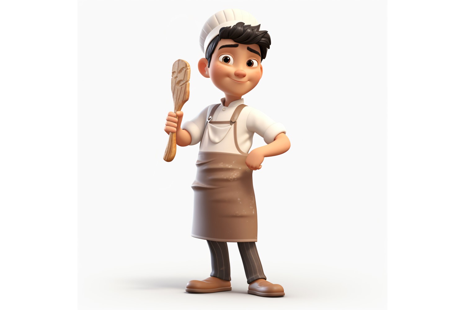 3D Pixar Character Child Boy Chef with relevant environment  2