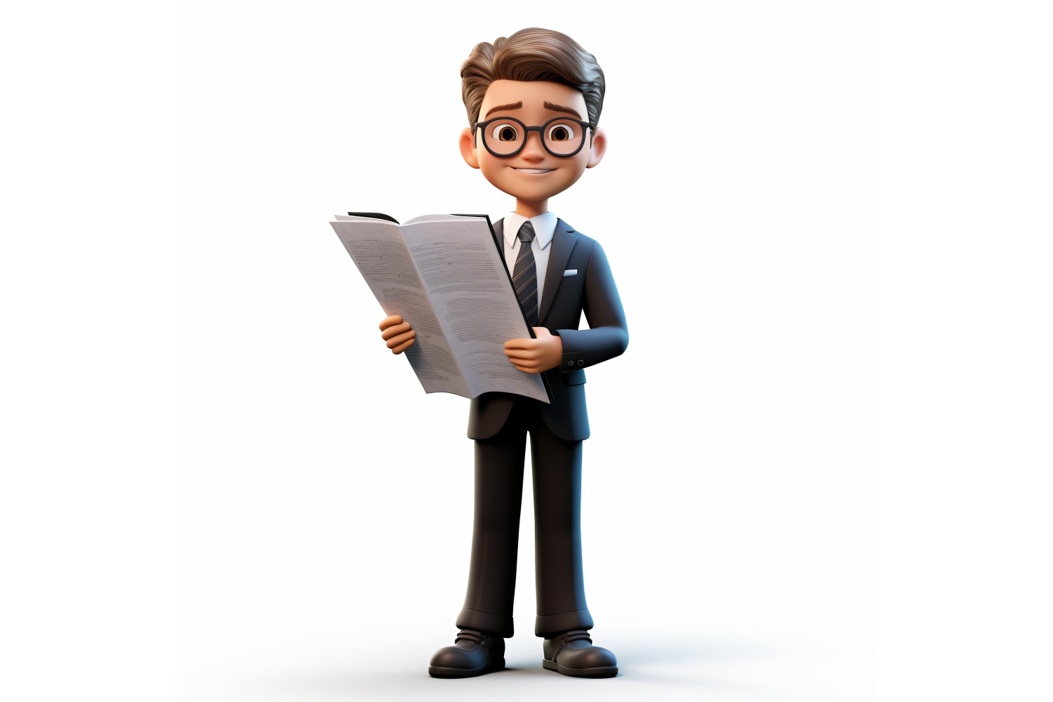 3D Character Child Boy Lawyer with relevant environment 2