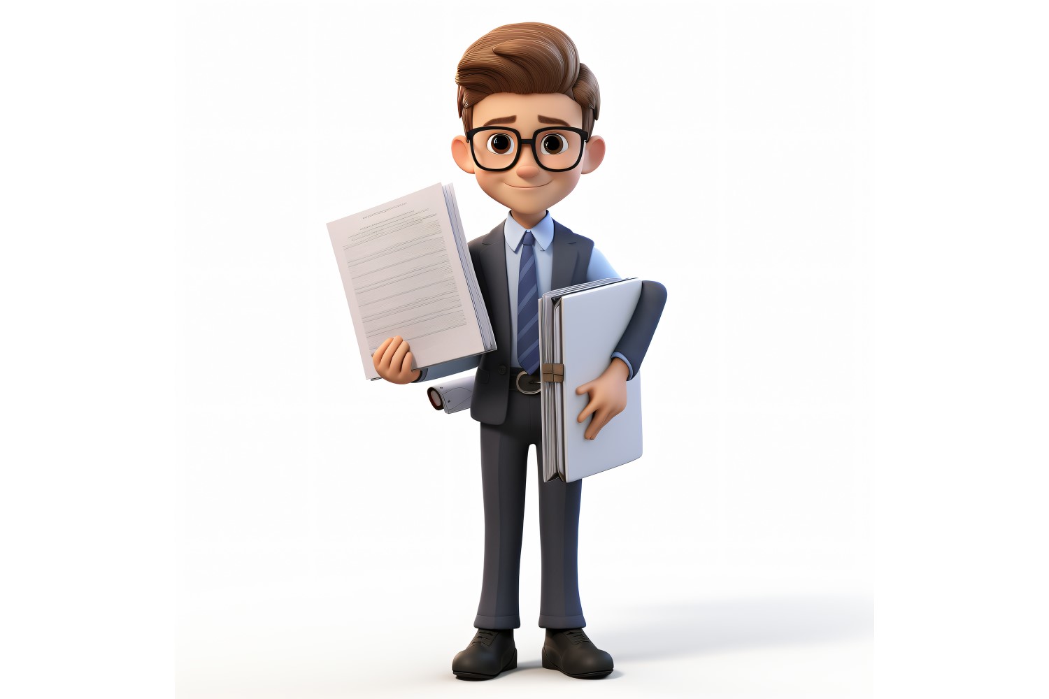 3D Character Child Boy Lawyer with relevant environment 3