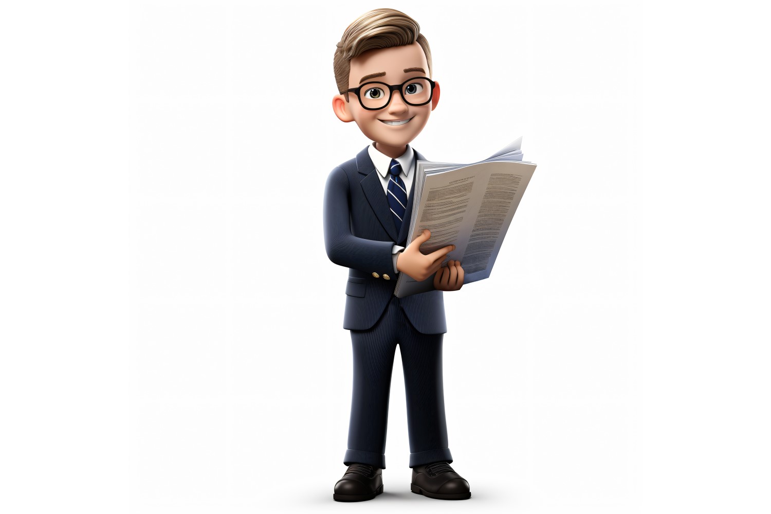 3D Character Child Boy Lawyer with relevant environment 4