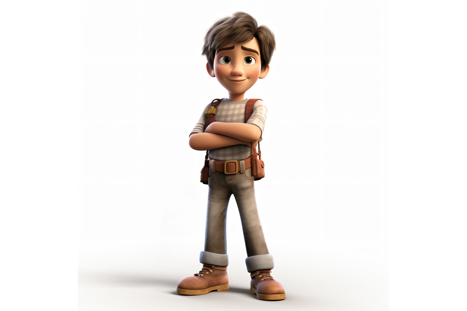 3D Character Child Boy Carpenter with relevant environment 2