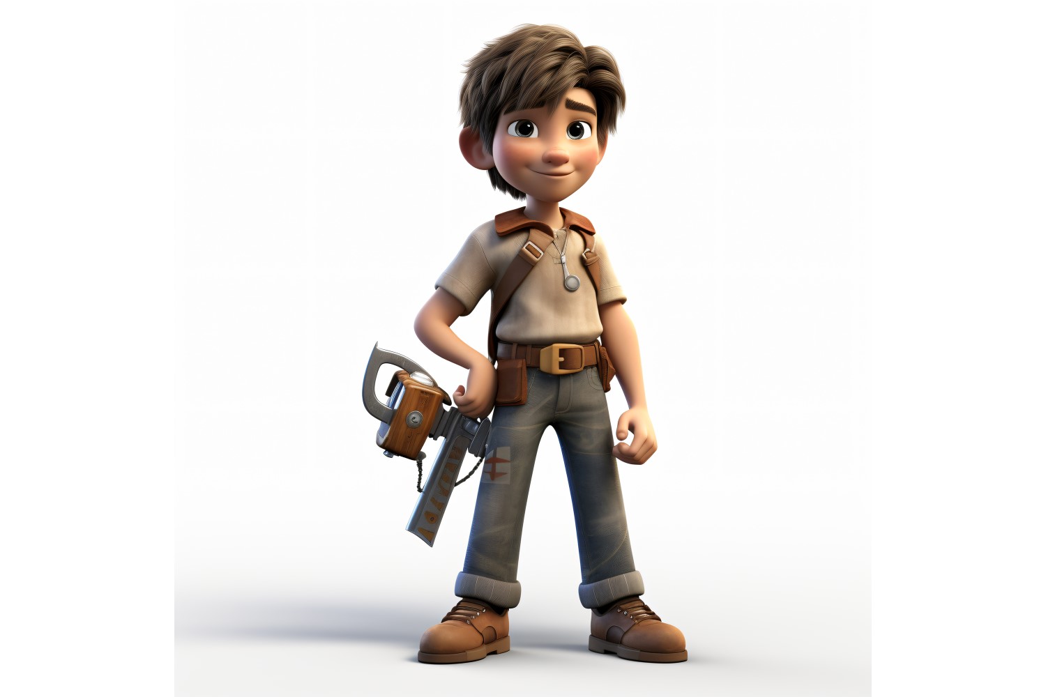 3D Character Child Boy Carpenter with relevant environment 4