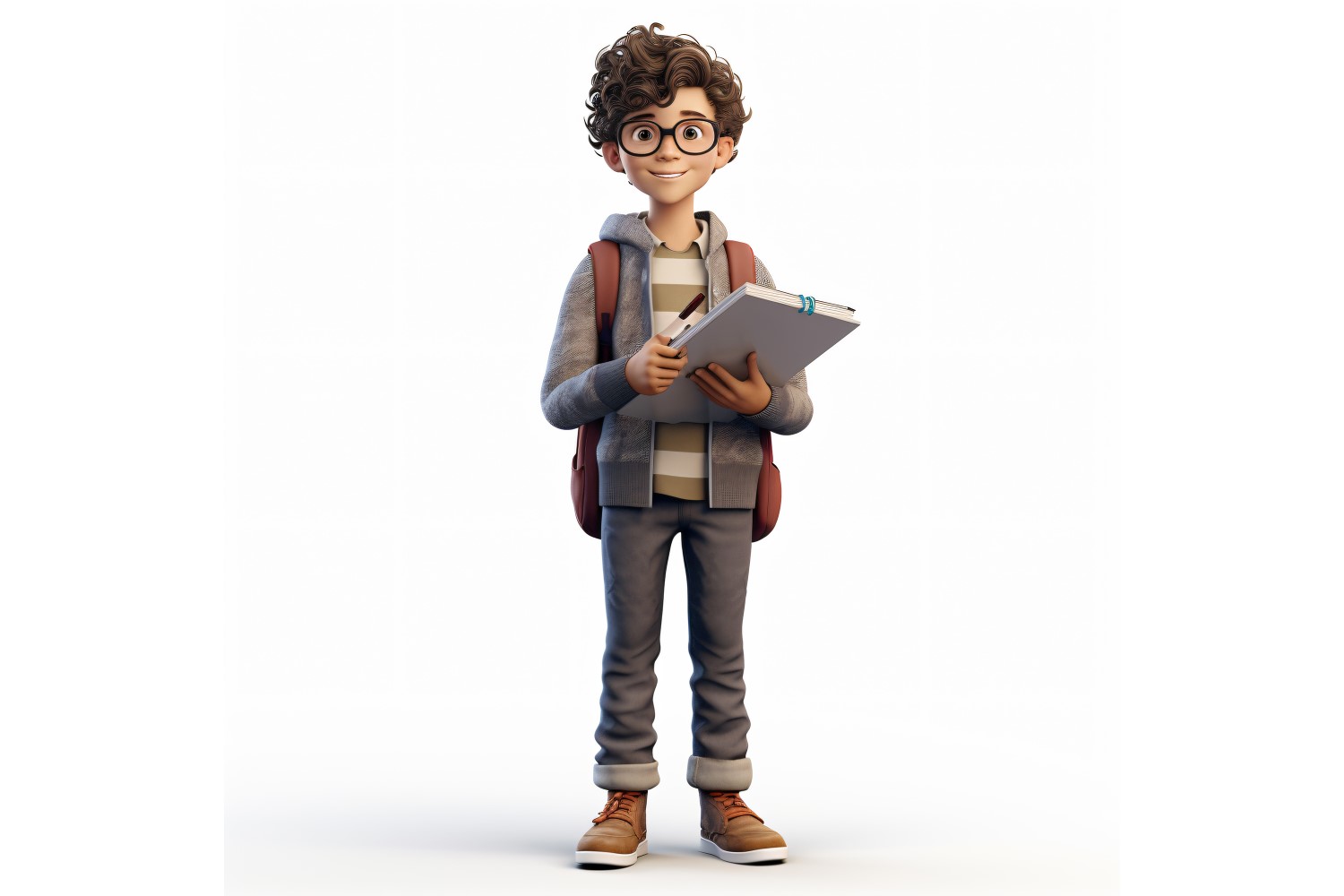 3D Character Boy Graphics Designer with relevant environment 1
