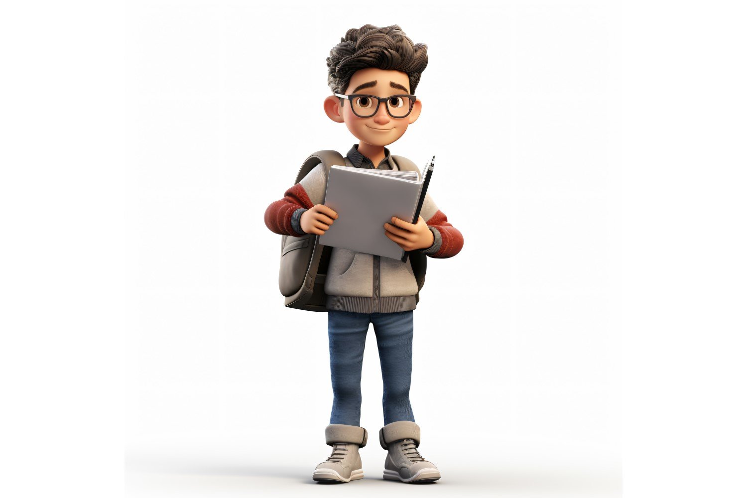 3D Character Boy Graphics Designer with relevant environment 3