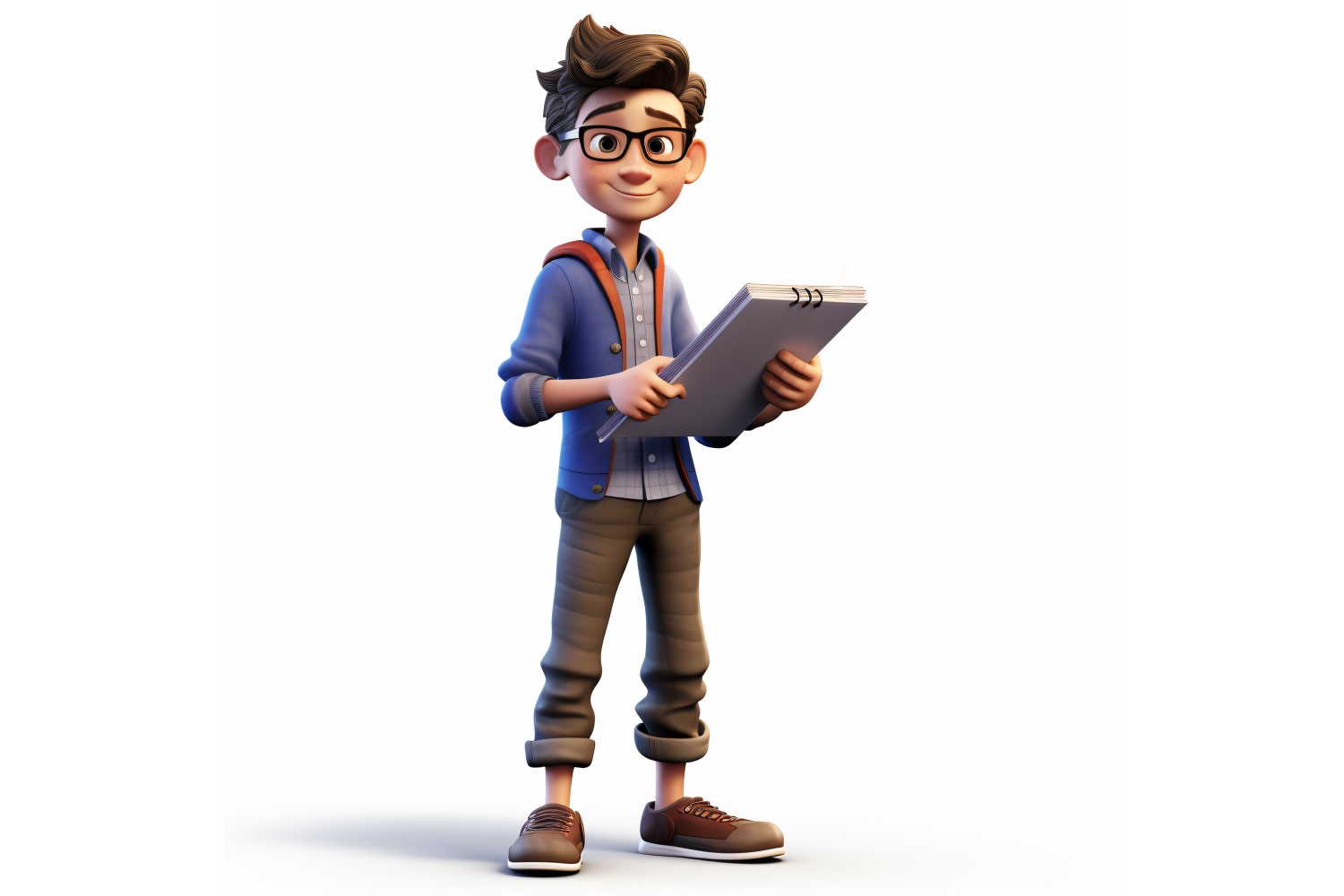 3D Character Boy Graphics Designer with relevant environment 4
