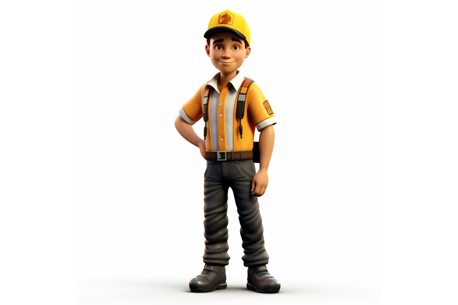 3D Character Boy Delivery Person with relevant environment 2