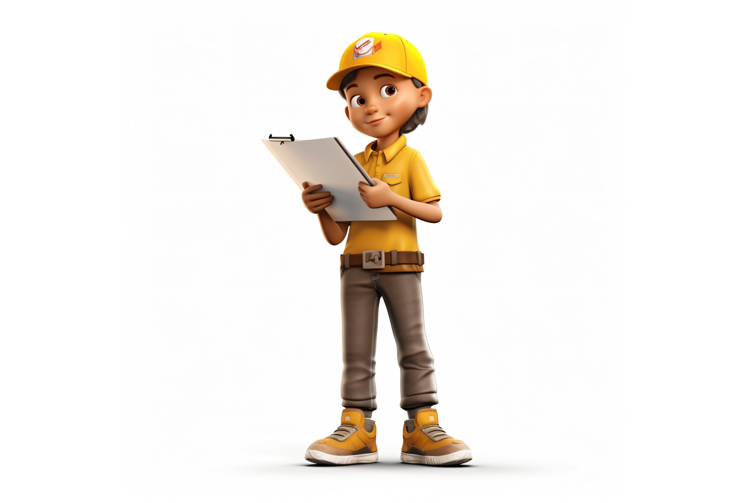 3D Character Boy Delivery Person with relevant environment 3