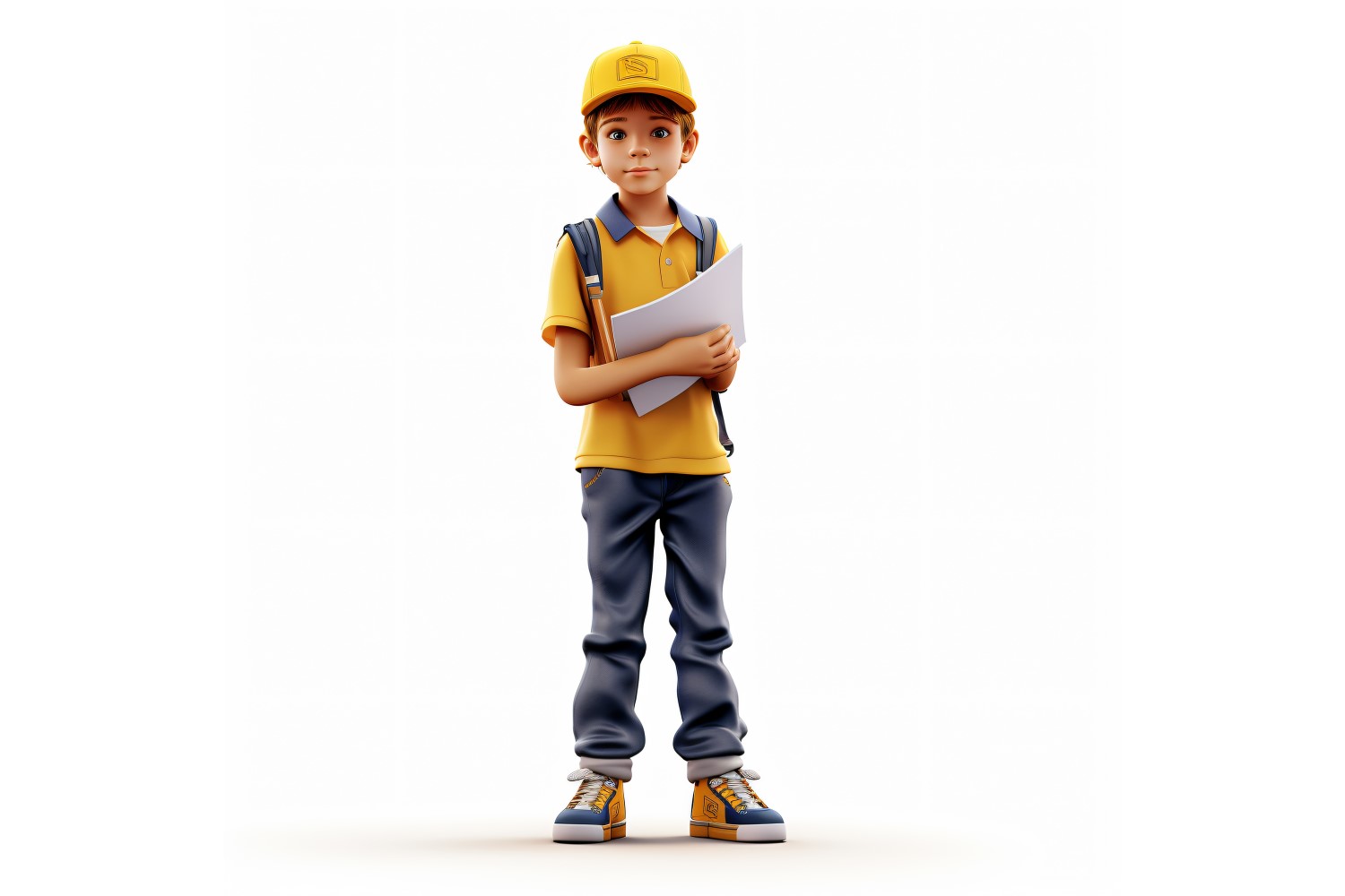 3D Character Boy Delivery Person with relevant environment 4