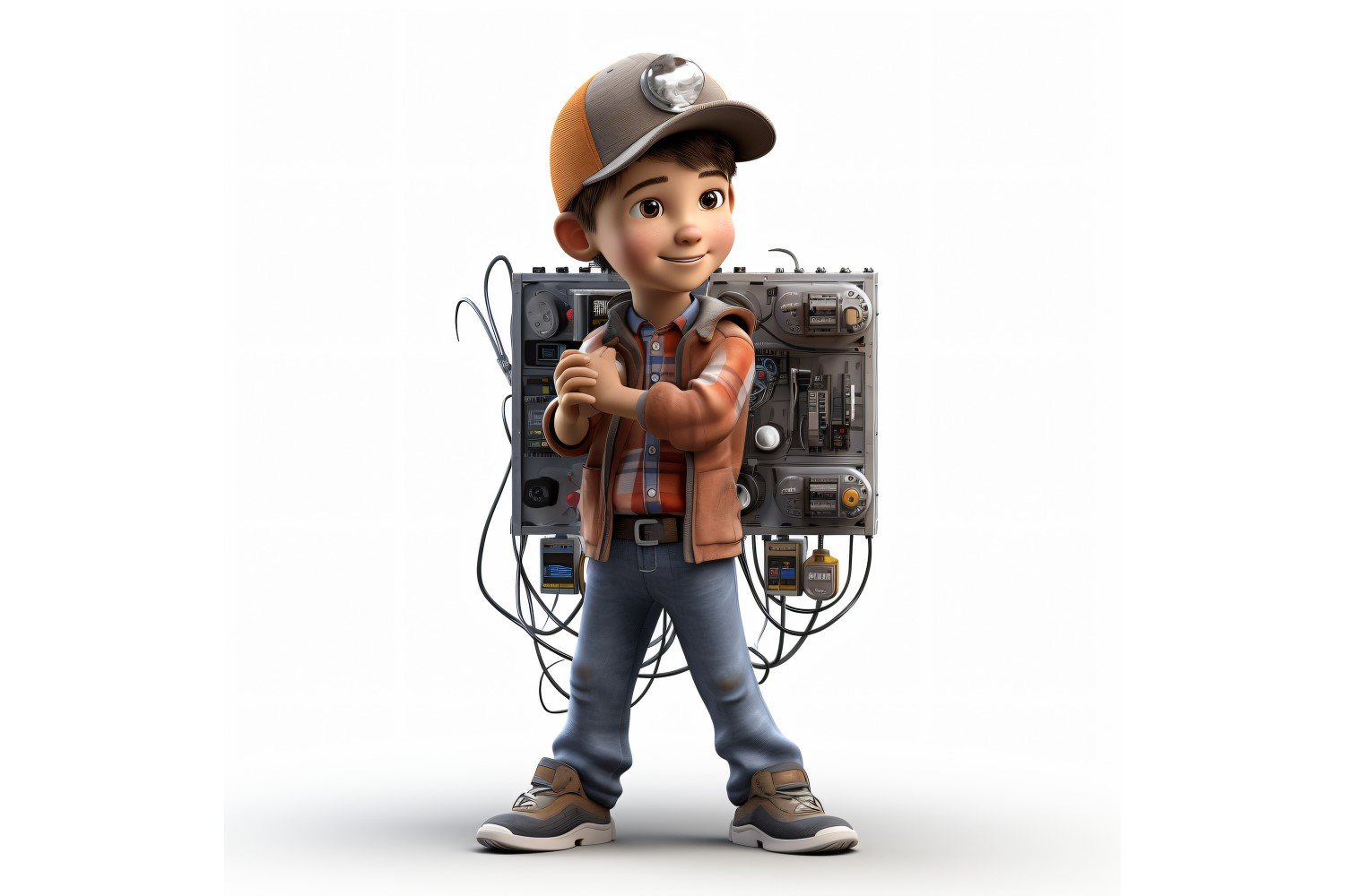 3D pixar Character Child Boy with relevant environment 1