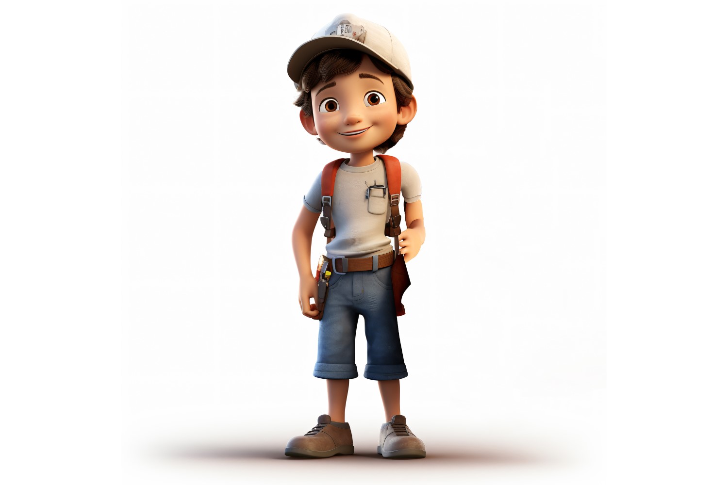 3D pixar Character Child Boy with relevant environment  9