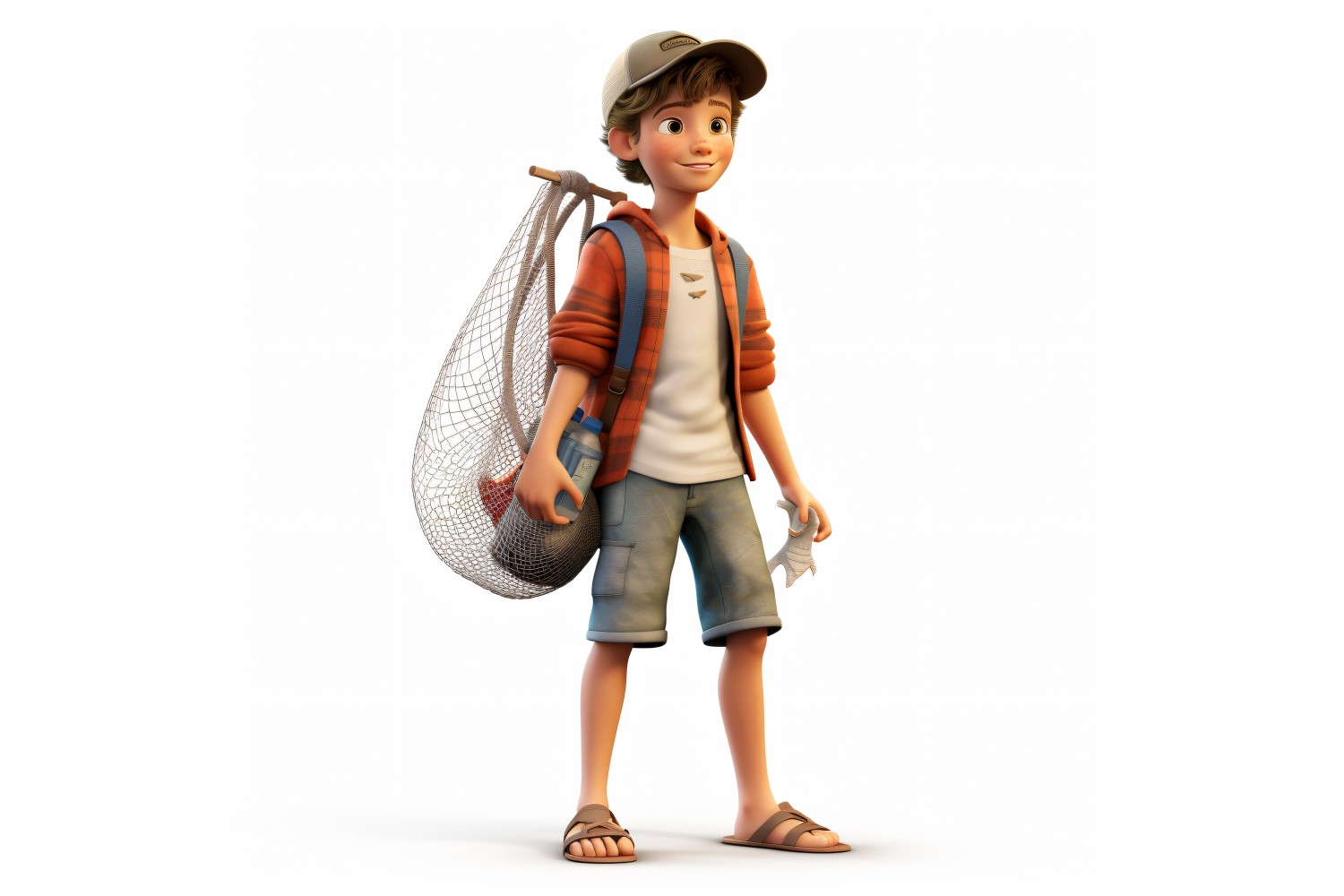 3D pixar Character Child Boy with relevant environment 14