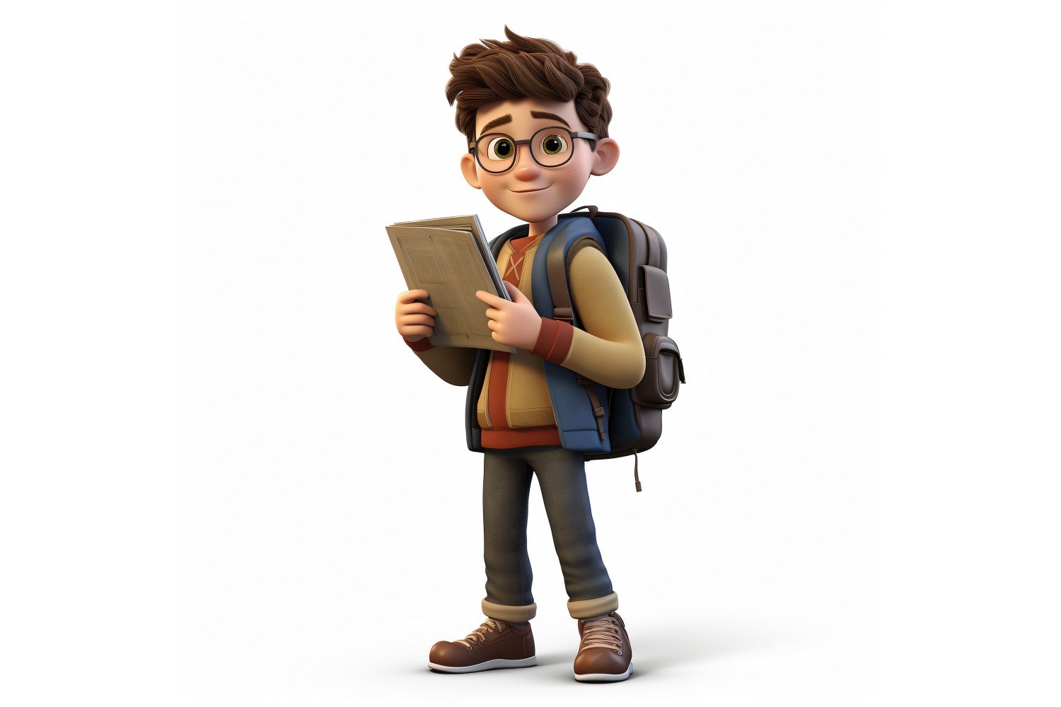 3D pixar Character Child Boy with relevant environment 16