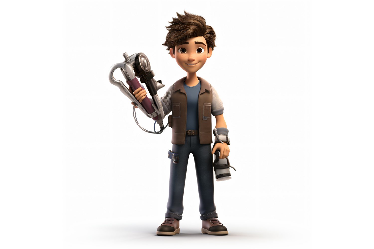 3D pixar Character Child Boy with relevant environment 18