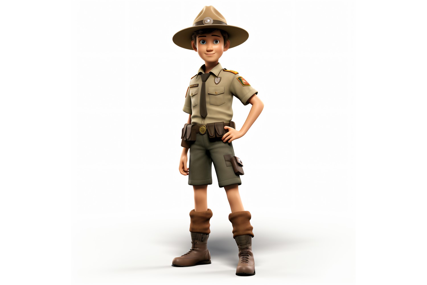 3D pixar Character Child Boy with relevant environment 26