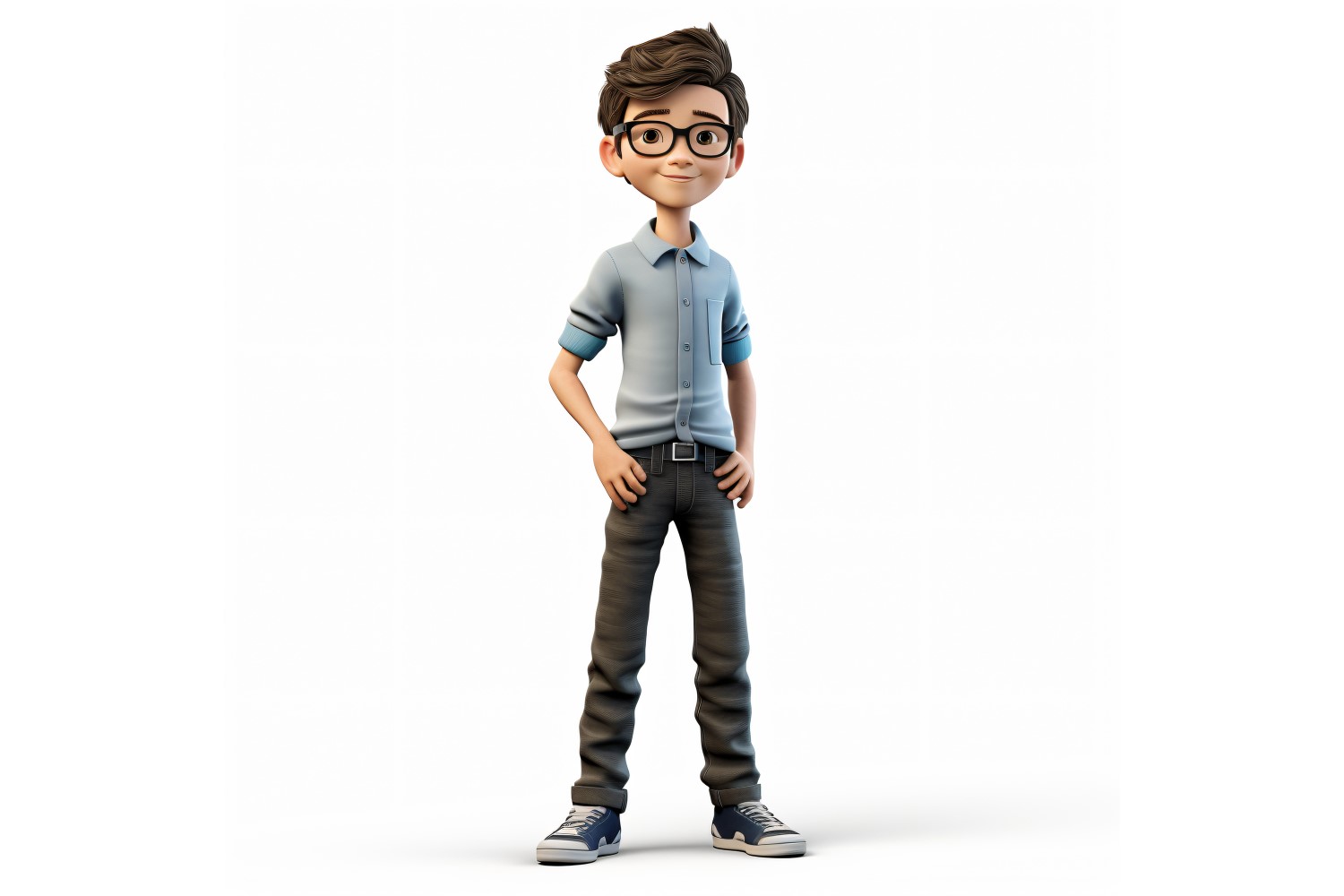 3D pixar Character Child Boy with relevant environment 34