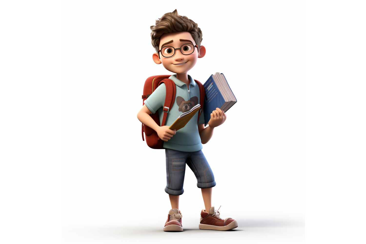 3D pixar Character Child Boy with relevant environment 45