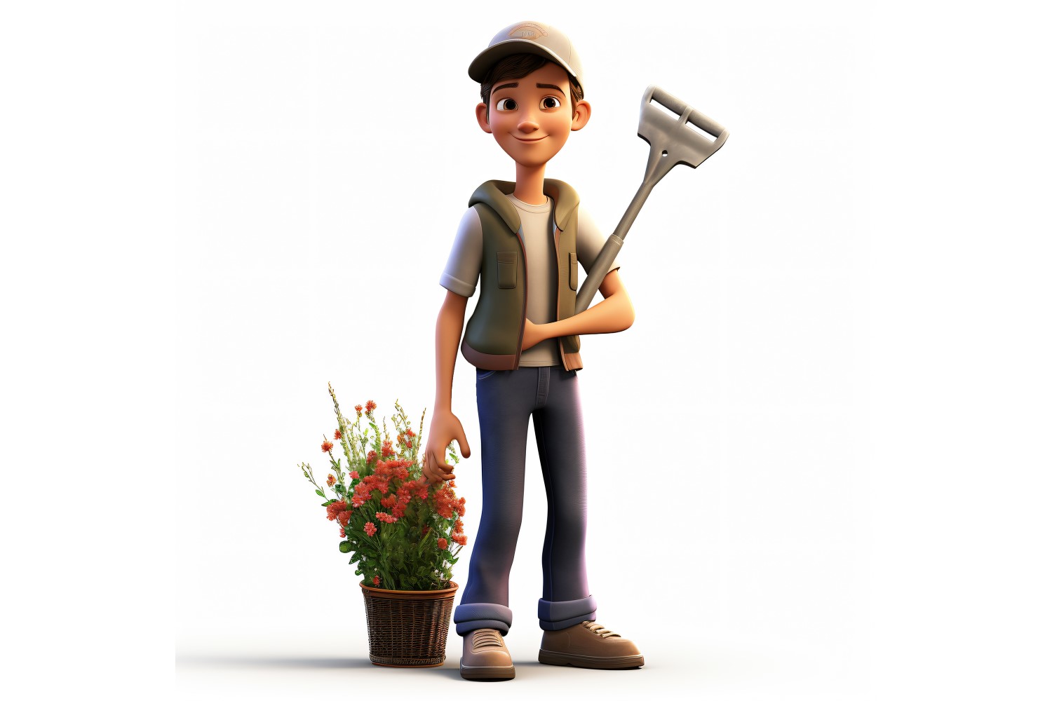 3D pixar Character Child Boy with relevant environment 44