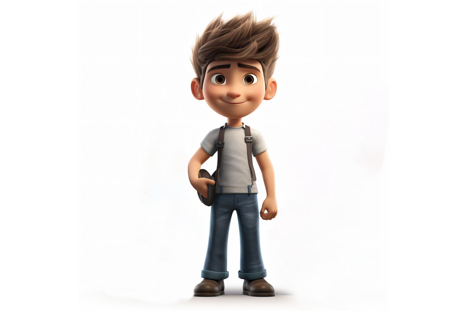 3D pixar Character Child Boy with relevant environment 55