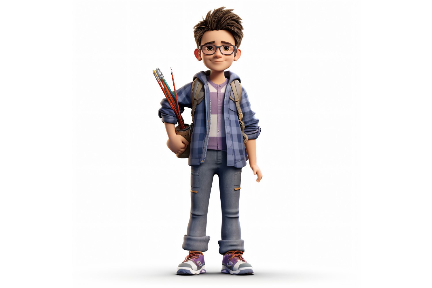 3D pixar Character Child Boy with relevant environment 70