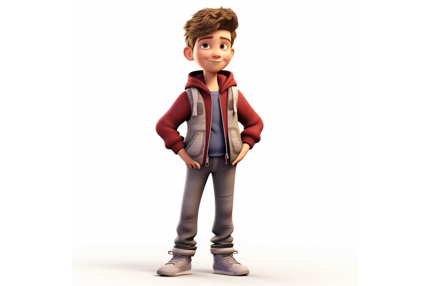 3D pixar Character Child Boy with relevant environment 74