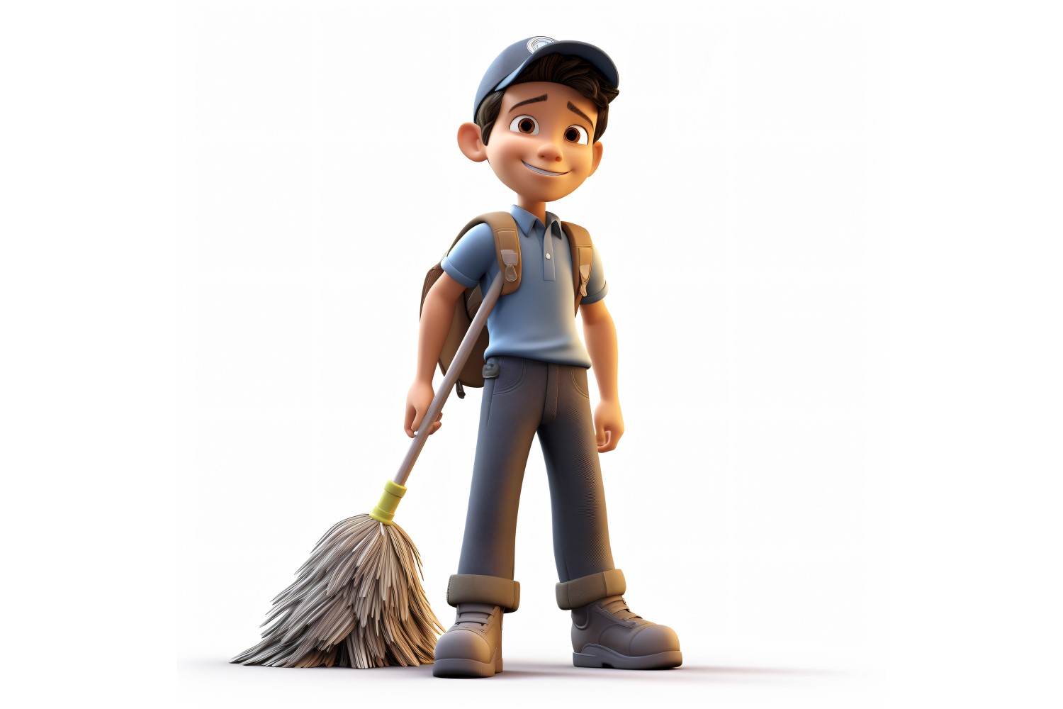 3D pixar Character Child Boy with relevant environment 83