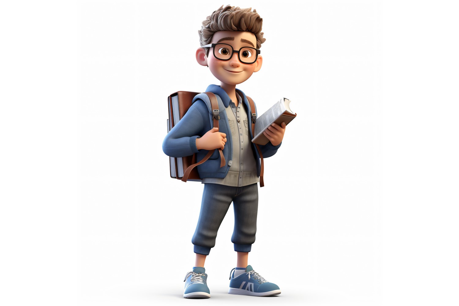 3D pixar Character Child Boy with relevant environment 94