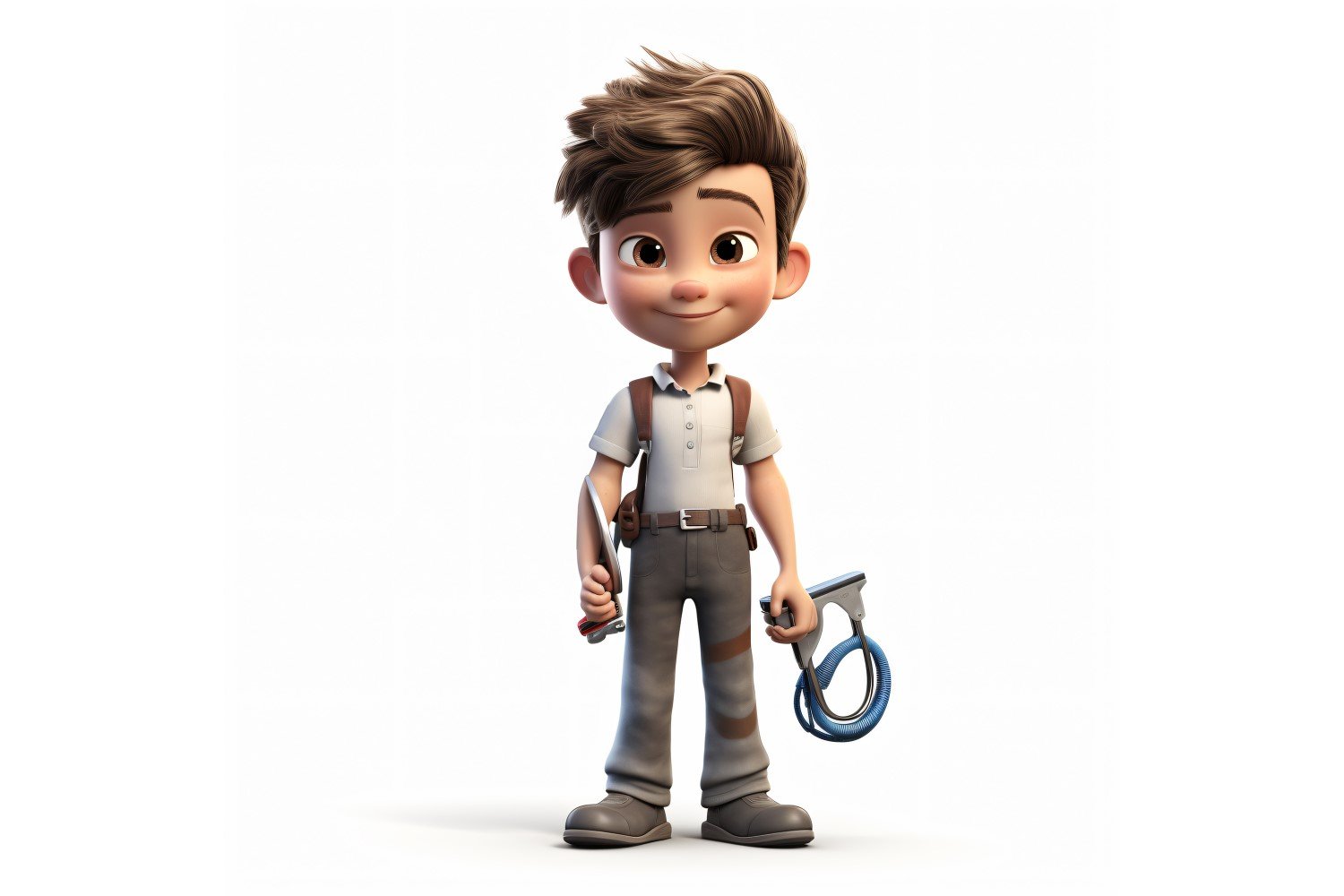 3D pixar Character Child Boy with relevant environment 102