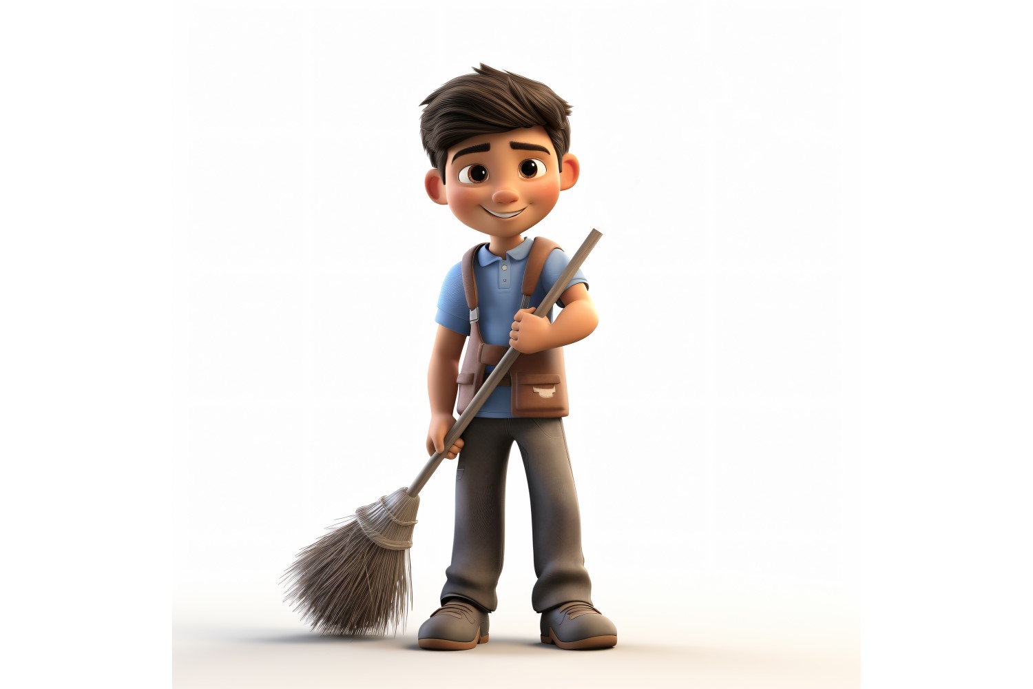 3D pixar Character Child Boy with relevant environment 107