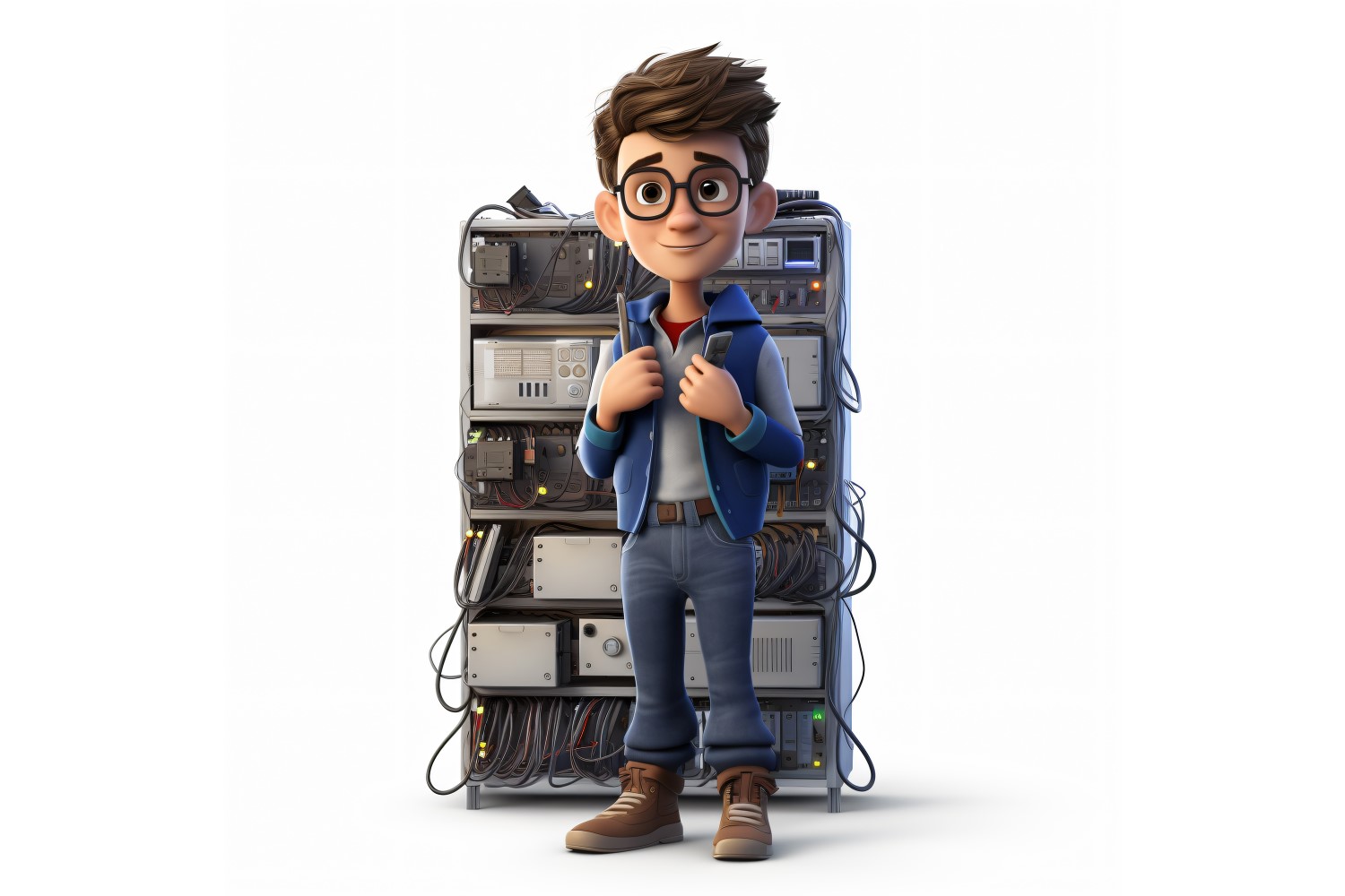 3D pixar Character Child Boy with relevant environment 113