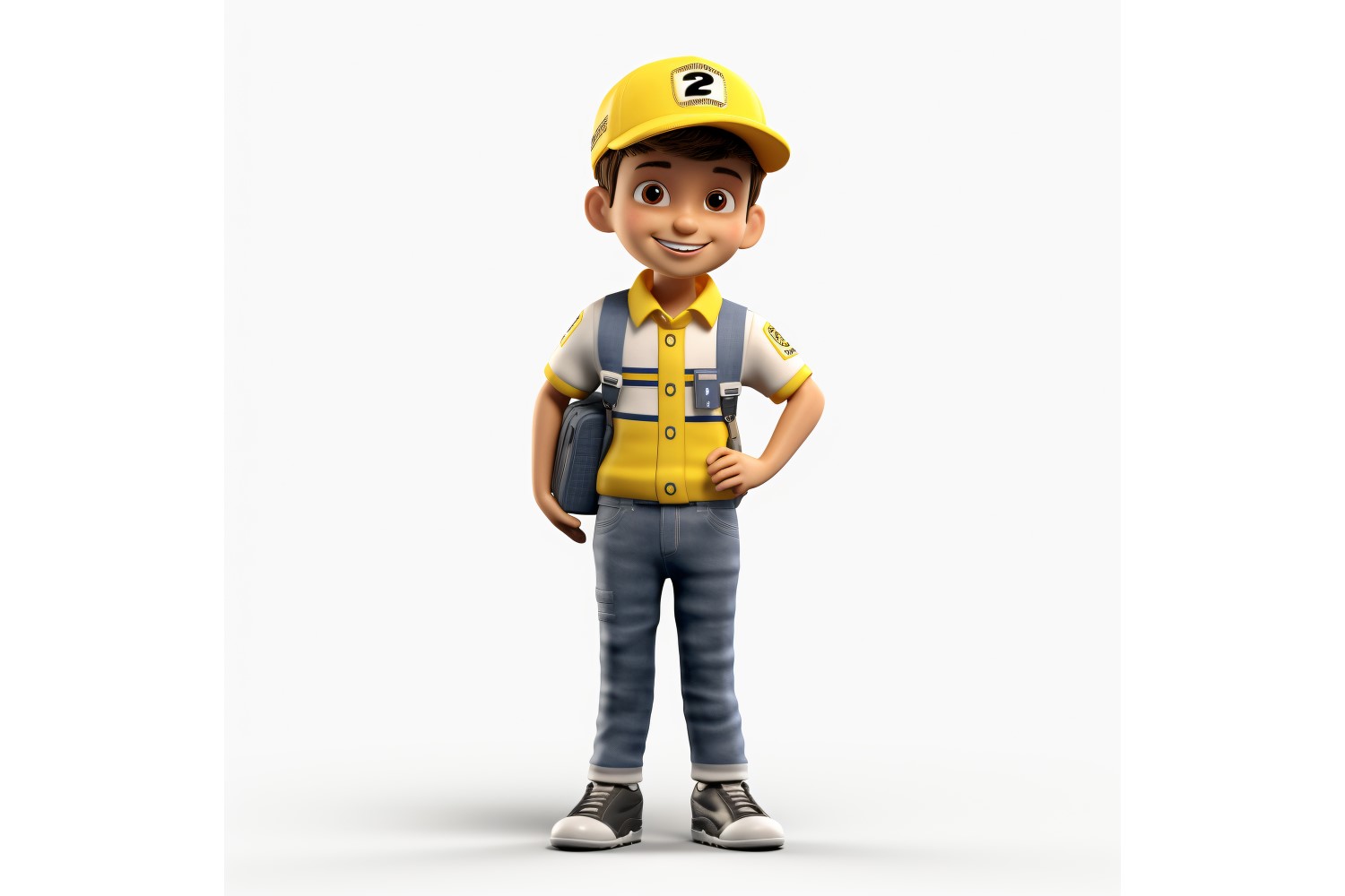 3D pixar Character Child Boy with relevant environment 115