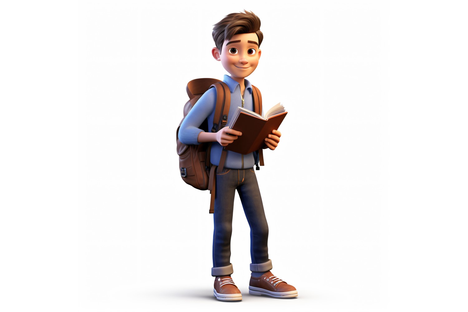 3D pixar Character Child Boy with relevant environment 116