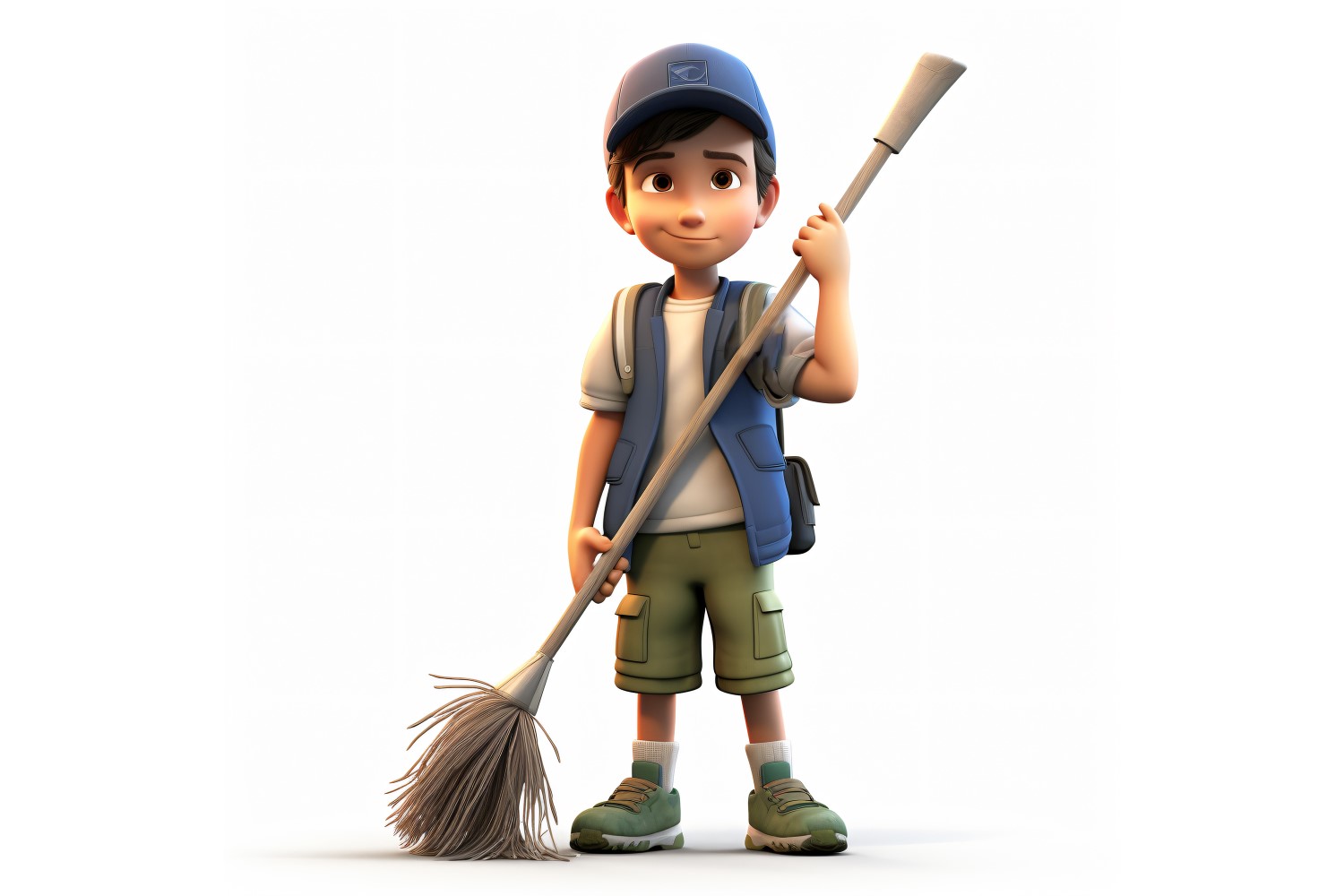 3D pixar Character Child Boy with relevant environment 119