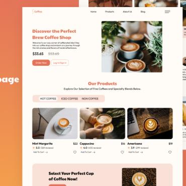 Cafe Coffee UI Elements 415910