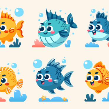 Animal Fish Illustrations Templates 415951
