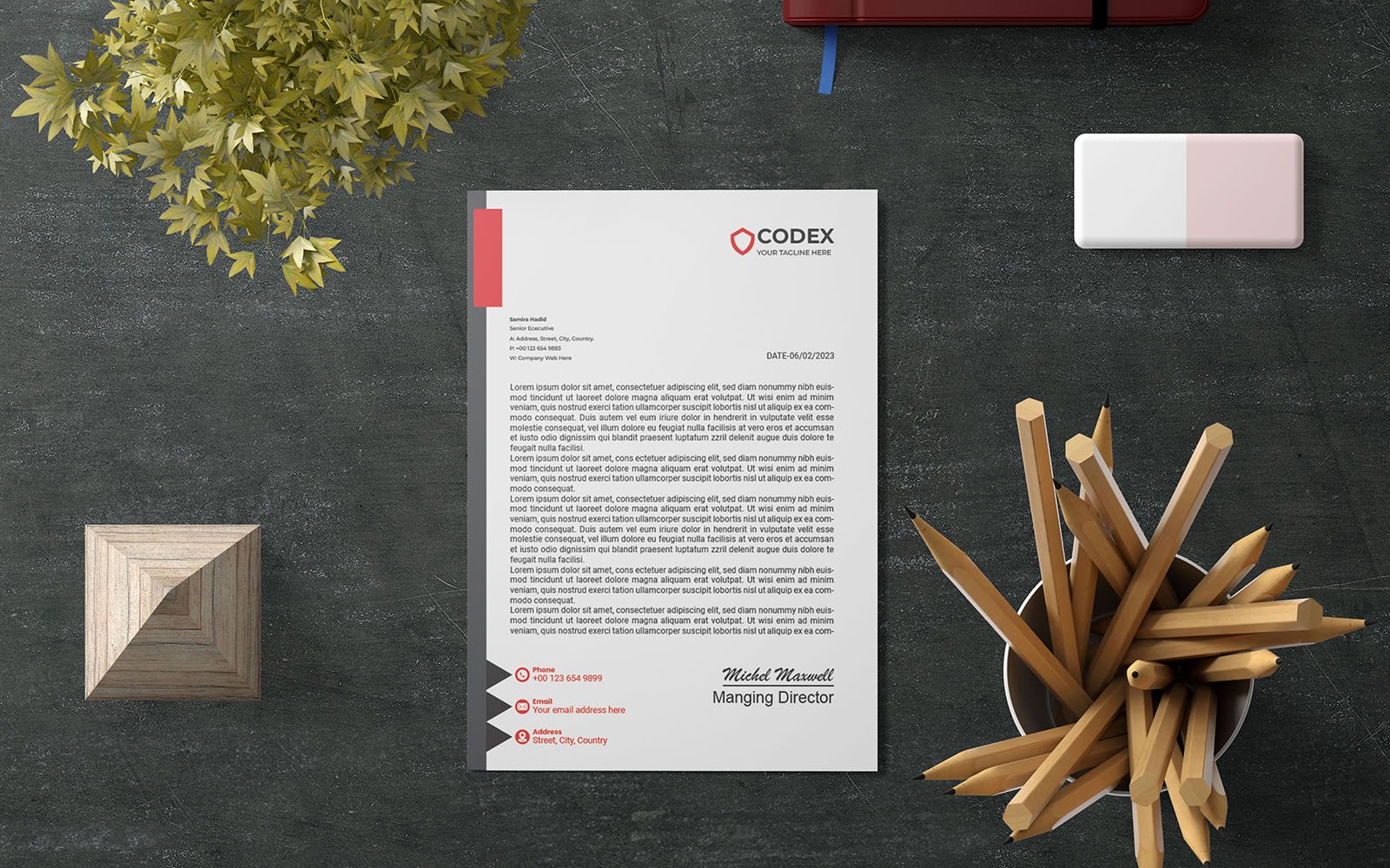 Letterhead, Professional Letterhead, Creative Letterhead(155)